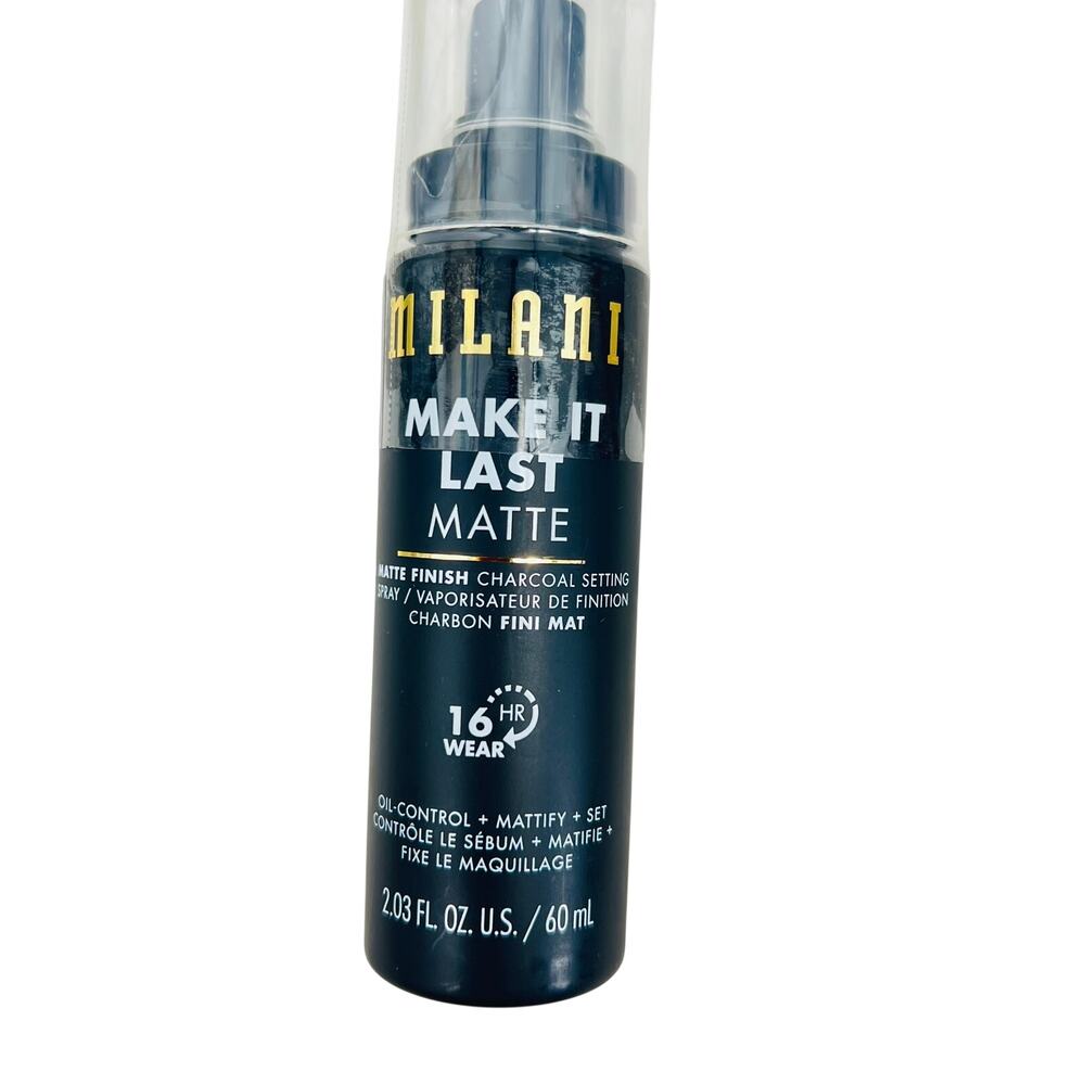 MILANI Make It Last Matte Finish Charcoal Setting Spray  Oil Control 2.03 FL OZ